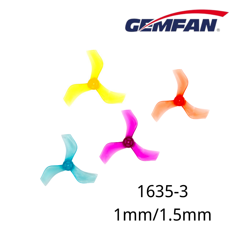 Fpv Drone Motor - Gemfan 1635 40mm 3枚羽プロペラ 8ペア Tinywhoop用、1mm