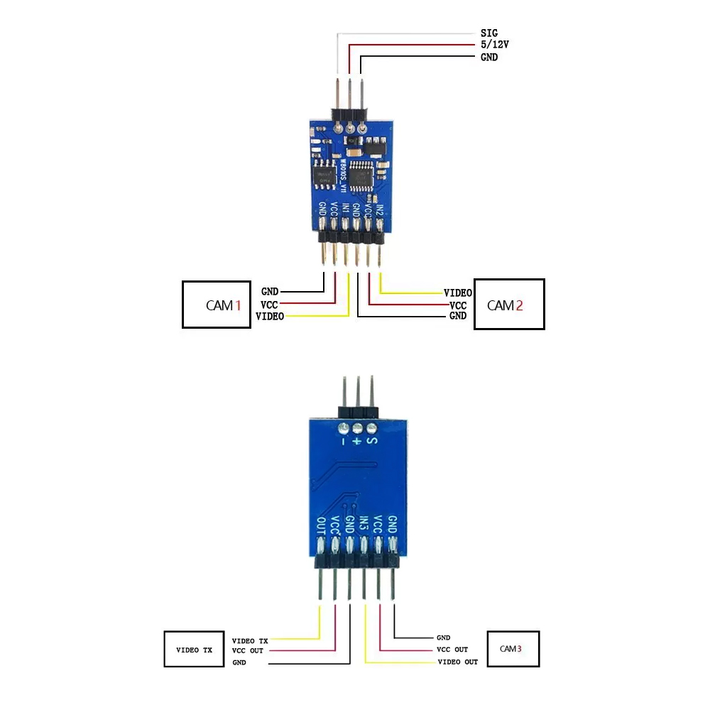 5.8G 3 チャンネルビデオスイッチャーモジュール 3 ウ - Fpv Drone Battery のレビューと価格