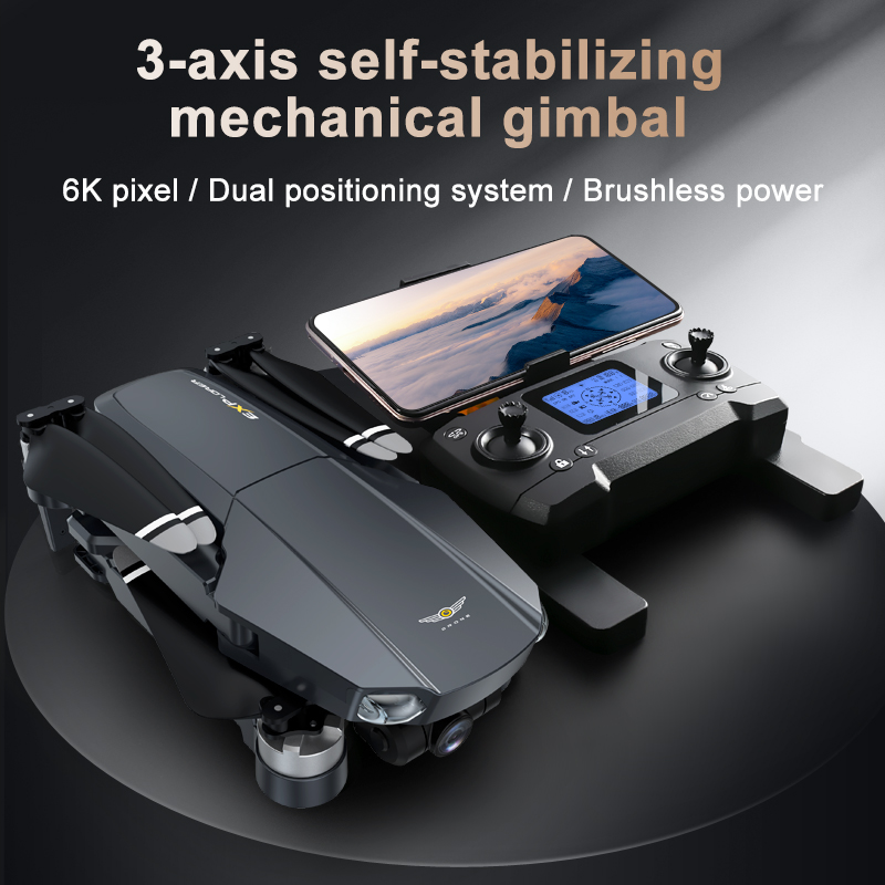 折りたたみ式RCドローン,3軸ジンバル,防振,fpv,6k  - Jjrc Drone X20 のレビューと価格